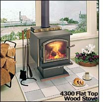 4300 Series Flat Top Wood Stove