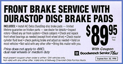 Front Brake Service With Durastop Disc Brake Pads