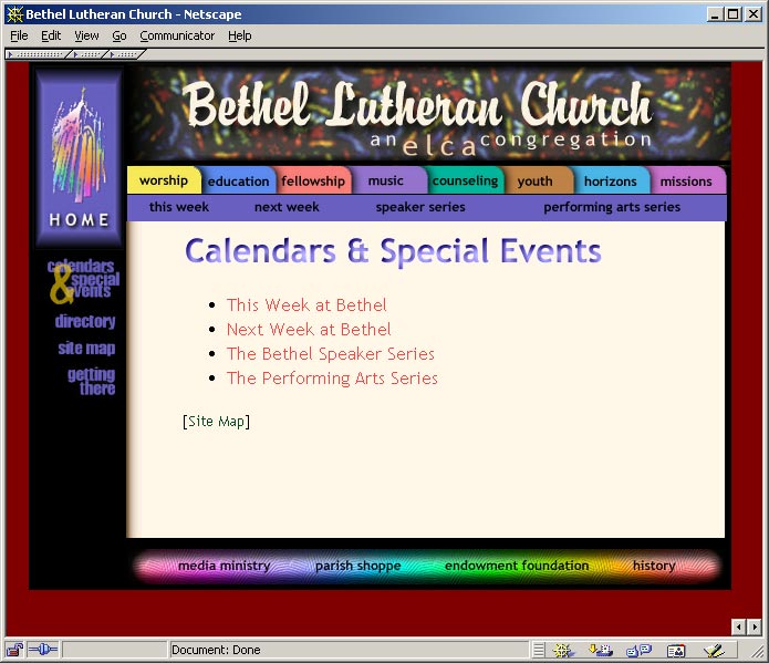 Bethel Calendars and Special Events