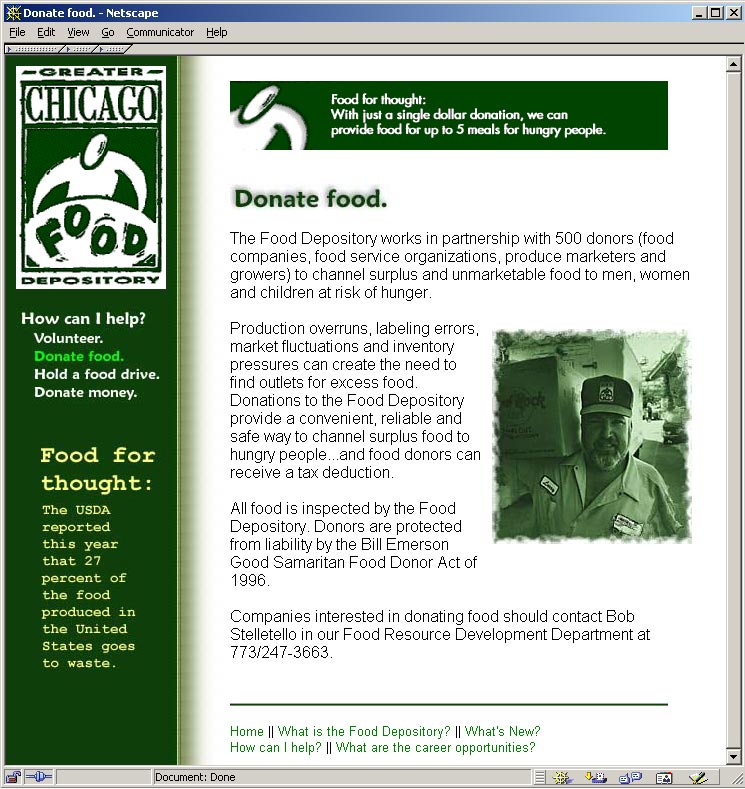 Greater Chicago Food Depository - Donate Food