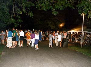 Enjoying the zoo after dark during the Annual Zoo Benefit